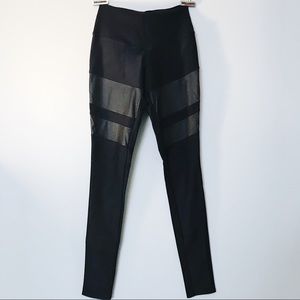 Leather Panel Leggings